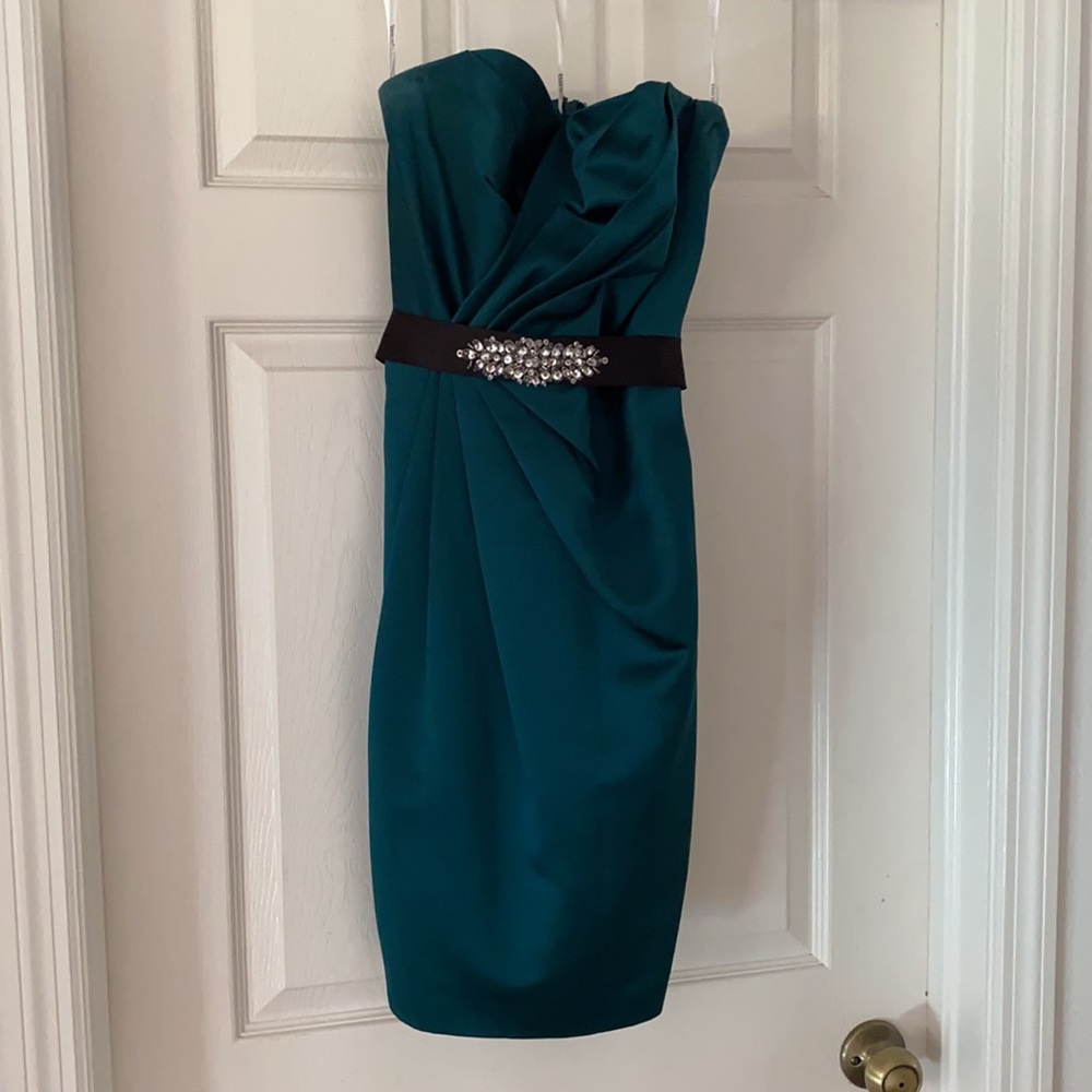 David’s Bridal Olive Green Dress